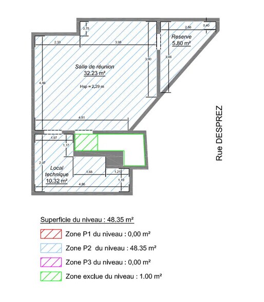 Local commercial dans Paris à louer - Plan d’étage – Image 3 sur 9