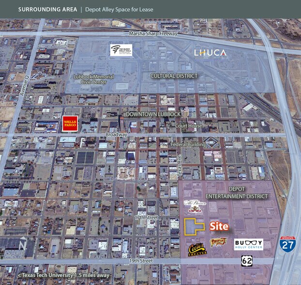 1701-1717 Texas Ave, Lubbock, TX à louer - Aérien – Image 3 sur 3