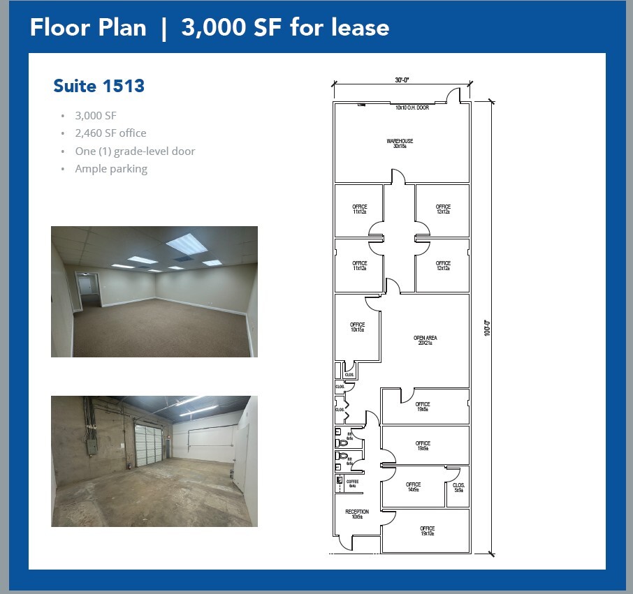 1509-1521 Central Park Dr, Hurst, TX à louer Plan d’étage– Image 1 sur 1