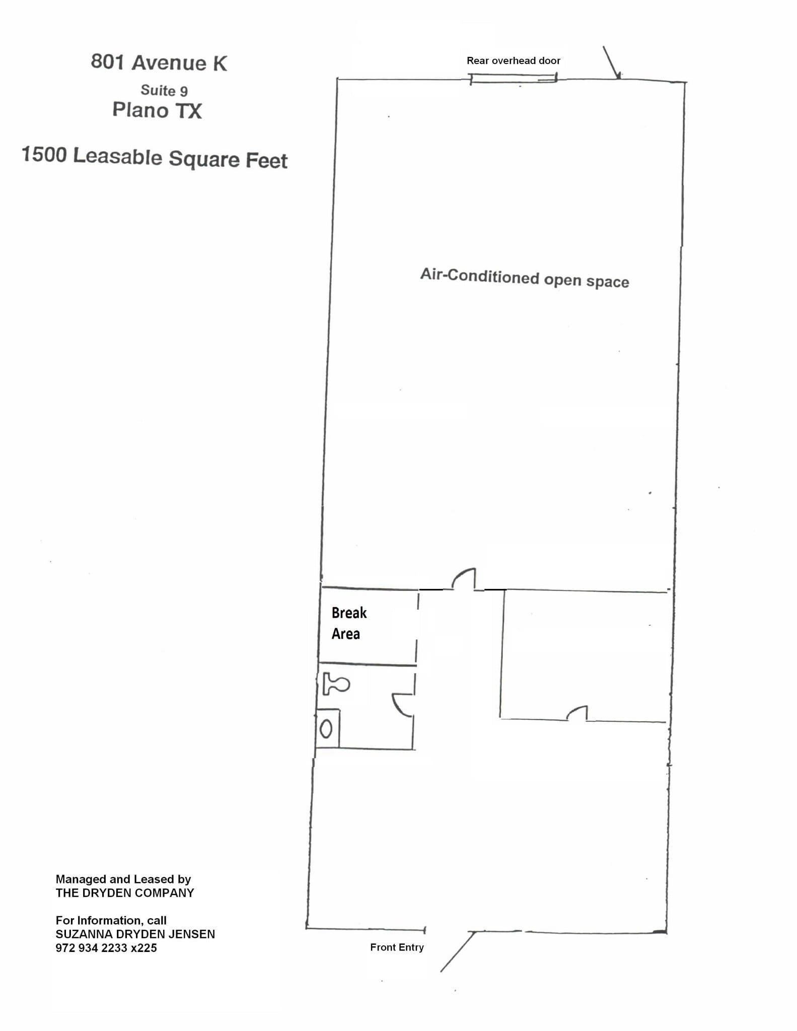 801 K Ave, Plano, TX à louer Plan d’étage– Image 1 sur 1