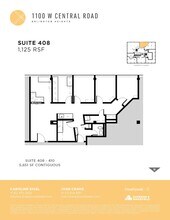 1100 W Central Rd, Arlington Heights, IL à louer Plan d’étage– Image 1 sur 2
