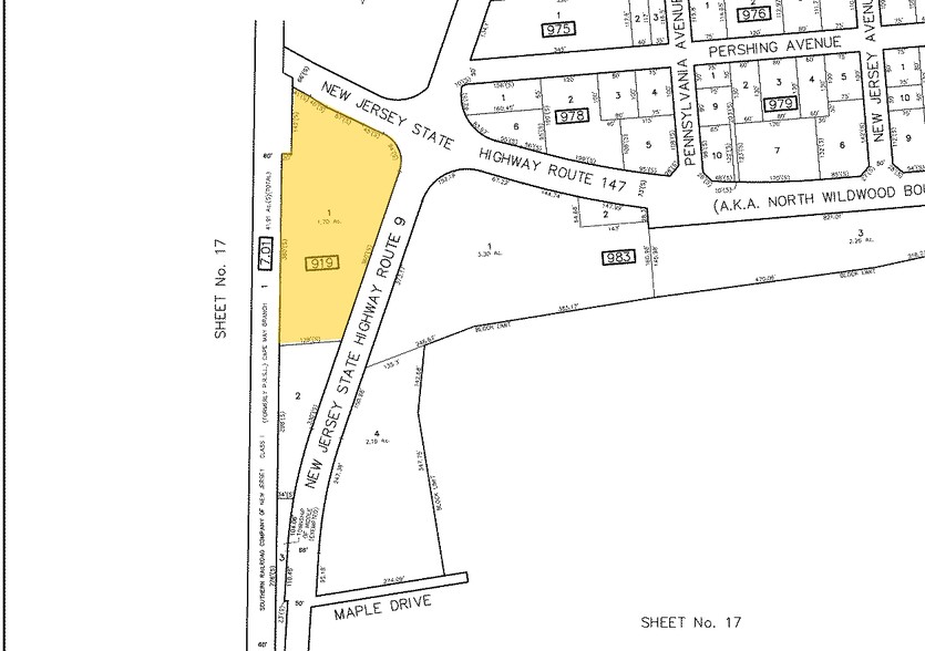 1301 S Route 9, Cape May Court House, NJ à vendre - Plan cadastral – Image 2 sur 2