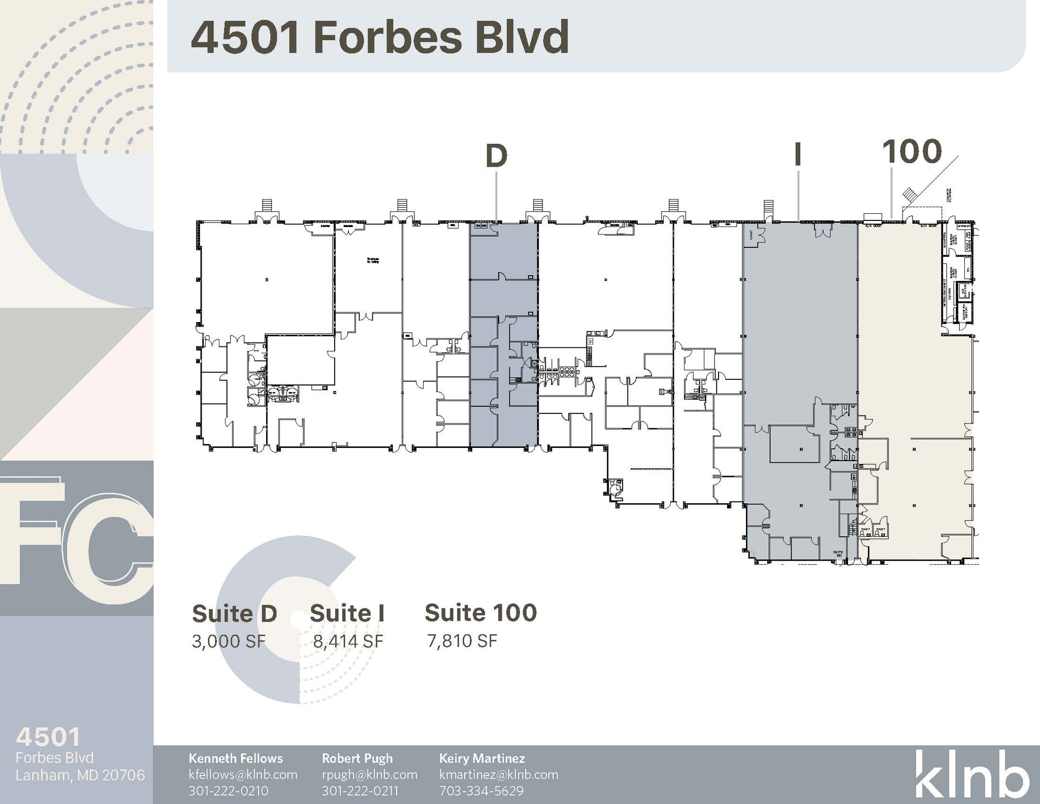 4501 Forbes Blvd, Lanham, MD à louer Plan d’étage– Image 1 sur 1