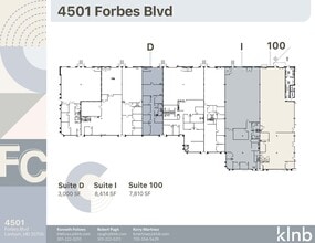 4501 Forbes Blvd, Lanham, MD à louer Plan d’étage– Image 1 sur 1