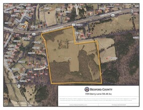 1199 Berry Ln, Thaxton, VA - Vue aérienne vue de carte