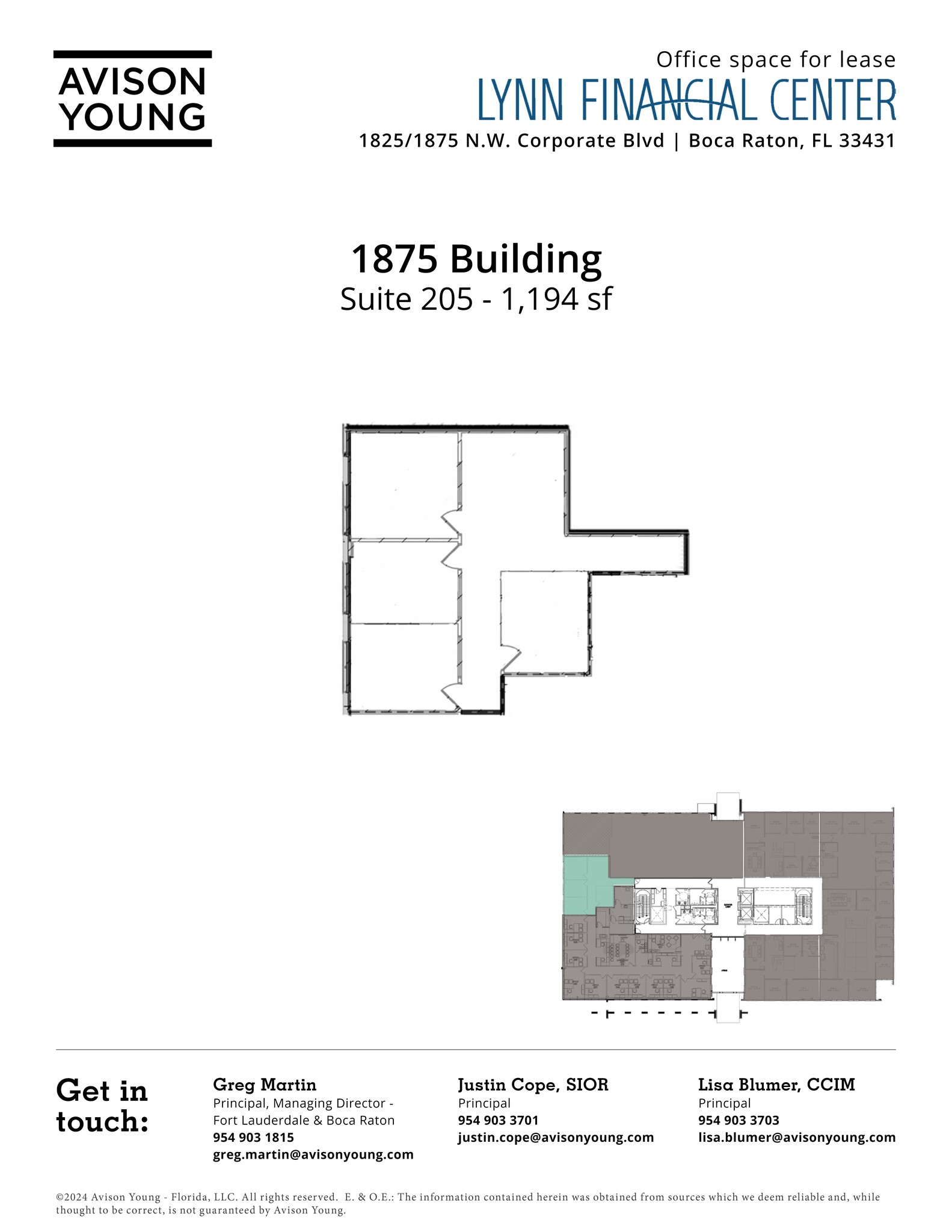 1875 NW Corporate Blvd, Boca Raton, FL à louer Plan de site– Image 1 sur 1