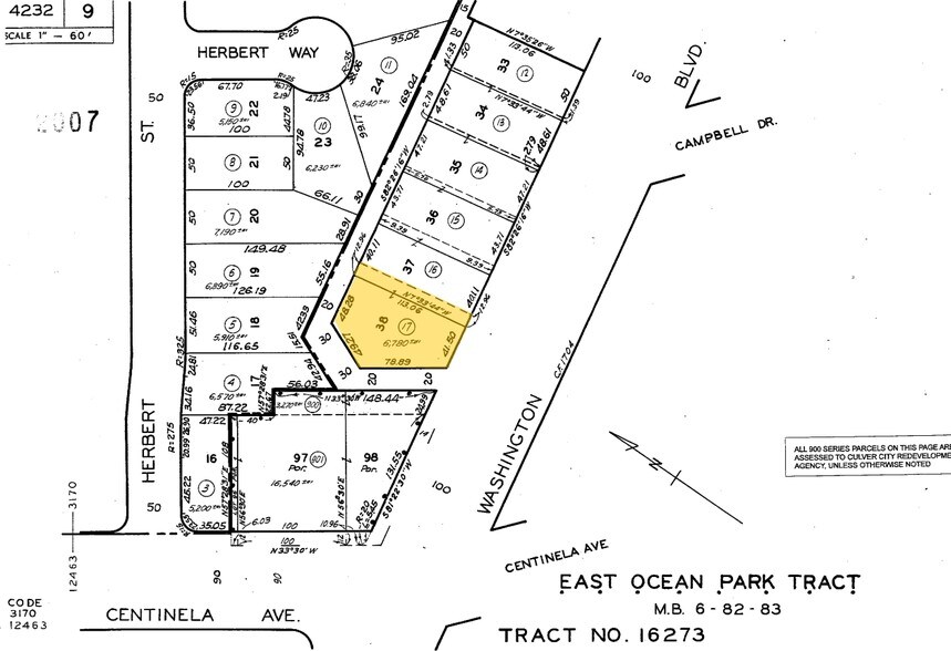 12331-12333 W Washington Blvd, Los Angeles, CA à louer - Plan cadastral – Image 3 sur 13