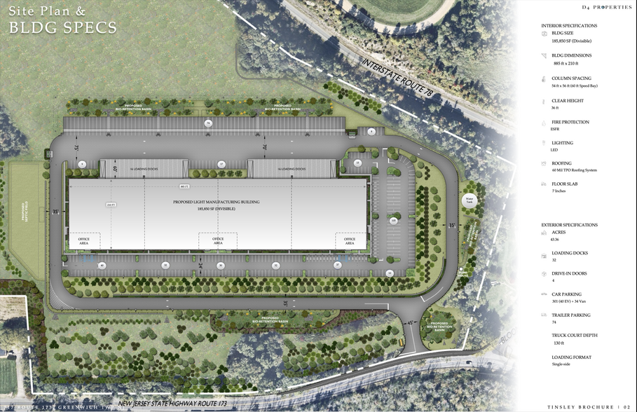 717 State Route 173, Greenwich Township, NJ à louer - Plan de site – Image 3 sur 5