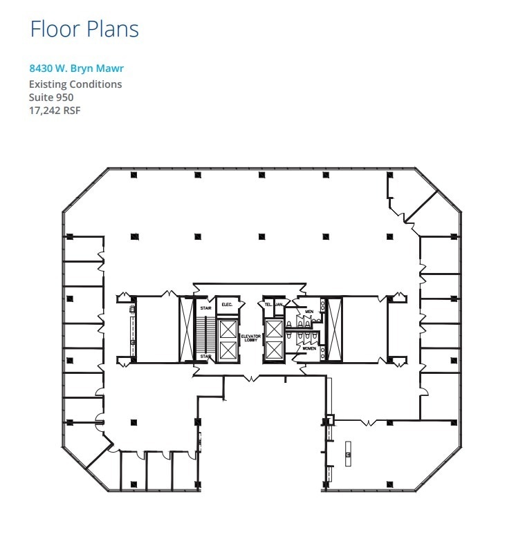 8410 W Bryn Mawr Ave, Chicago, IL à louer Plan d’étage– Image 1 sur 2