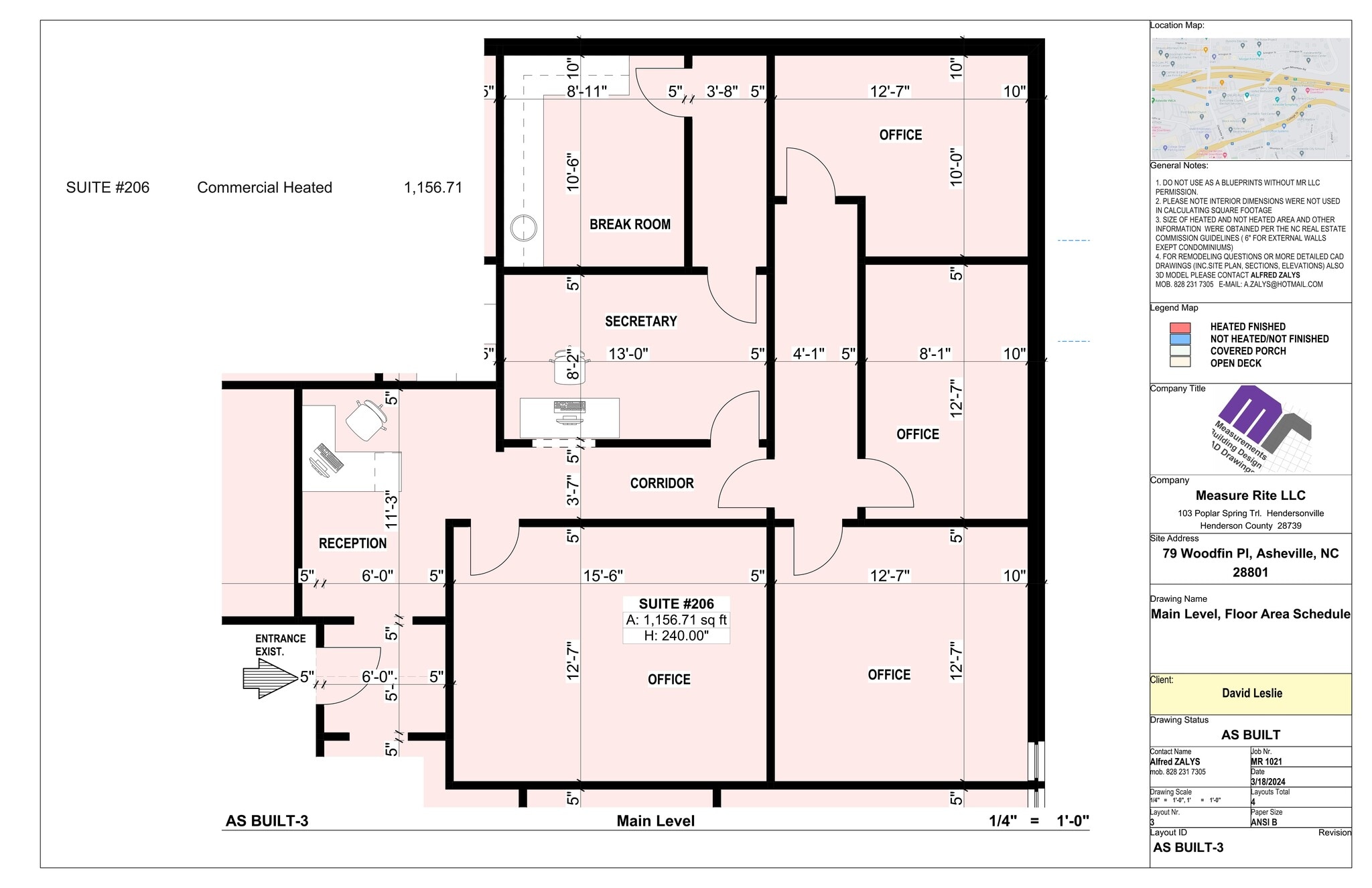 79 Woodfin Pl, Asheville, NC à louer Plan de site– Image 1 sur 1