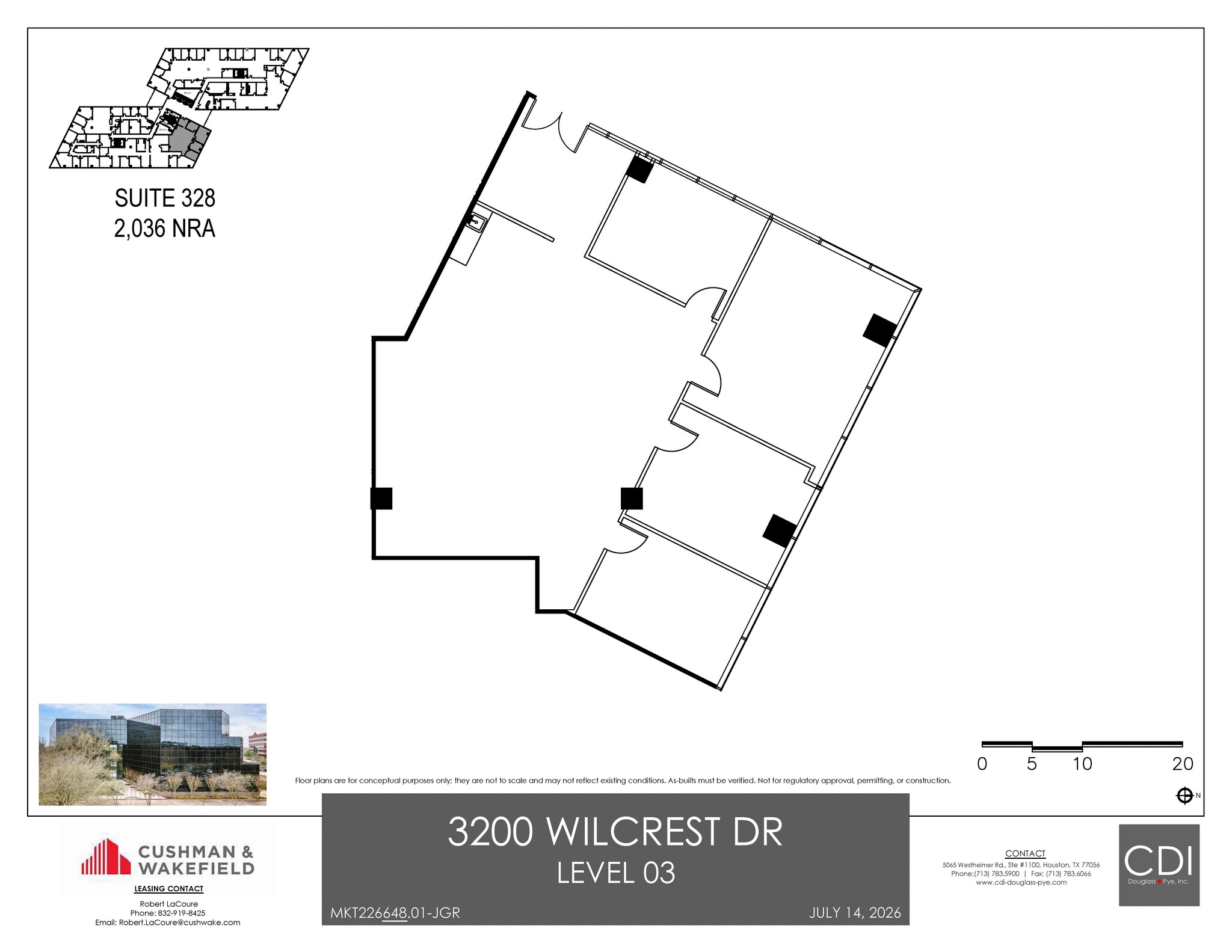 3200 Wilcrest Dr, Houston, TX à louer Plan d’étage– Image 1 sur 1