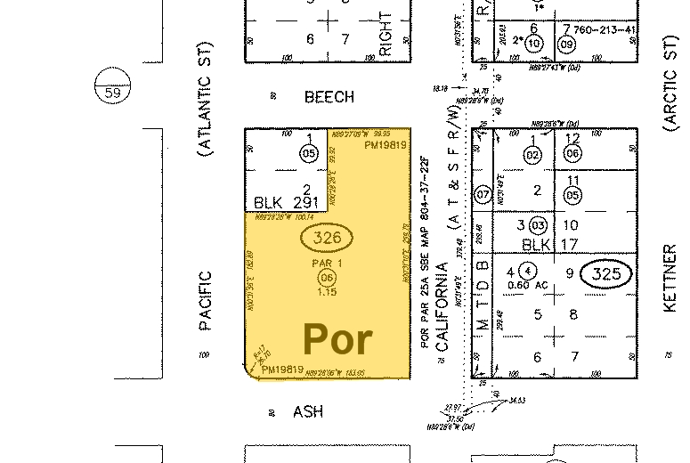 868 W Ash St, San Diego, CA à louer - Plan cadastral – Image 2 sur 12