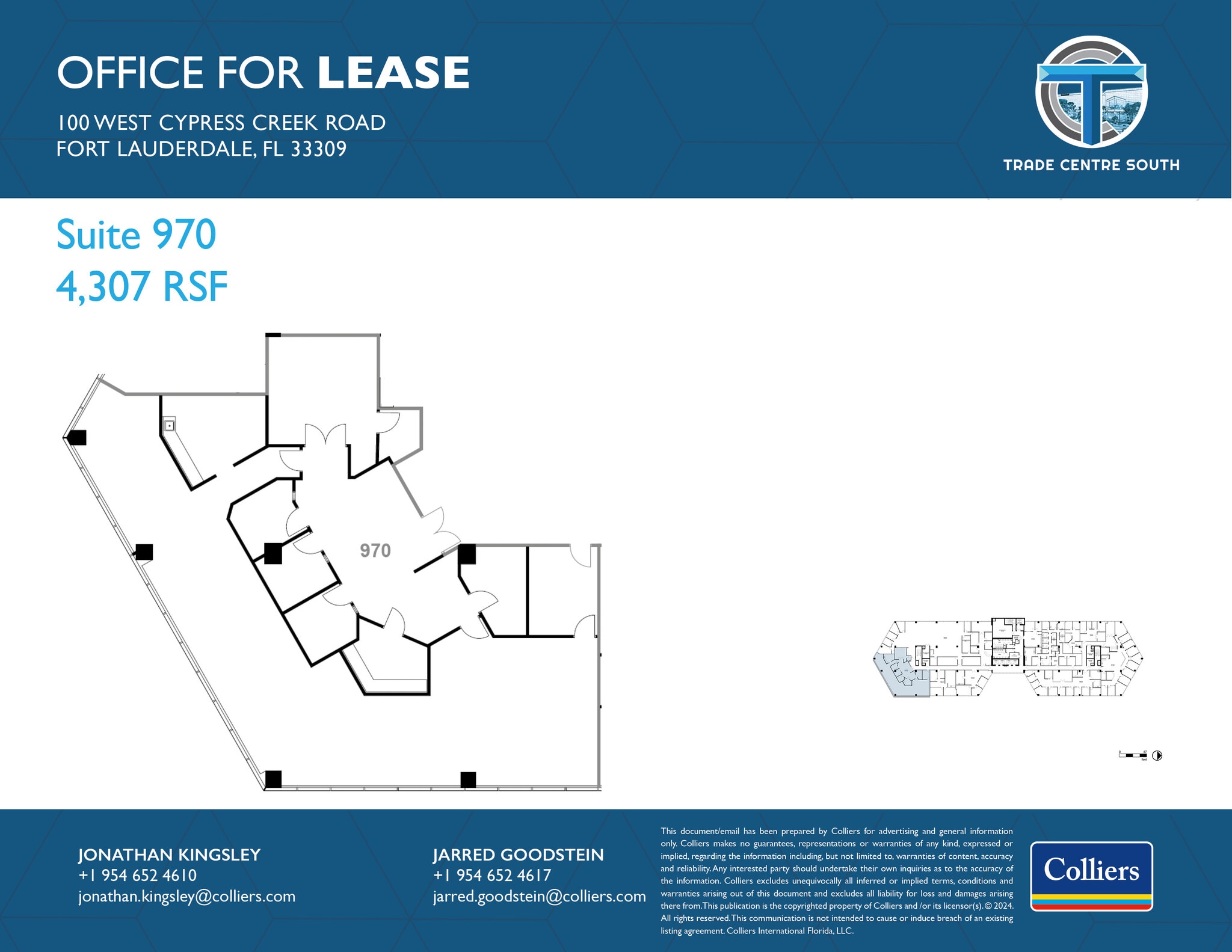 100 W Cypress Creek Rd, Fort Lauderdale, FL à louer Plan d’étage– Image 1 sur 1