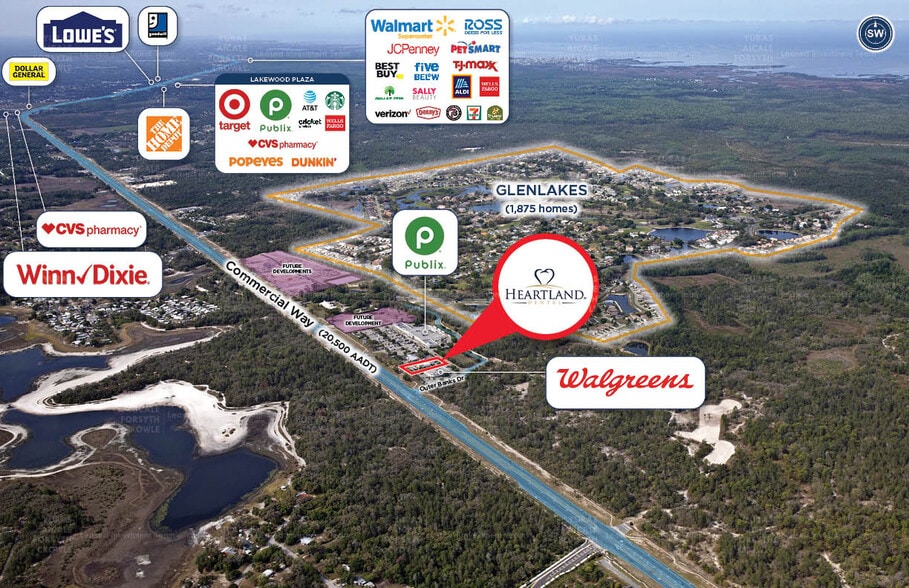 9749 Commercial Way, Weeki Wachee, FL à vendre - Aérien – Image 2 sur 6