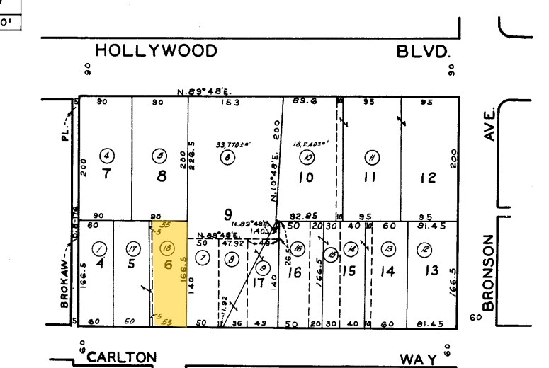 5947 Carlton Way, Los Angeles, CA à vendre - Plan cadastral – Image 2 sur 4