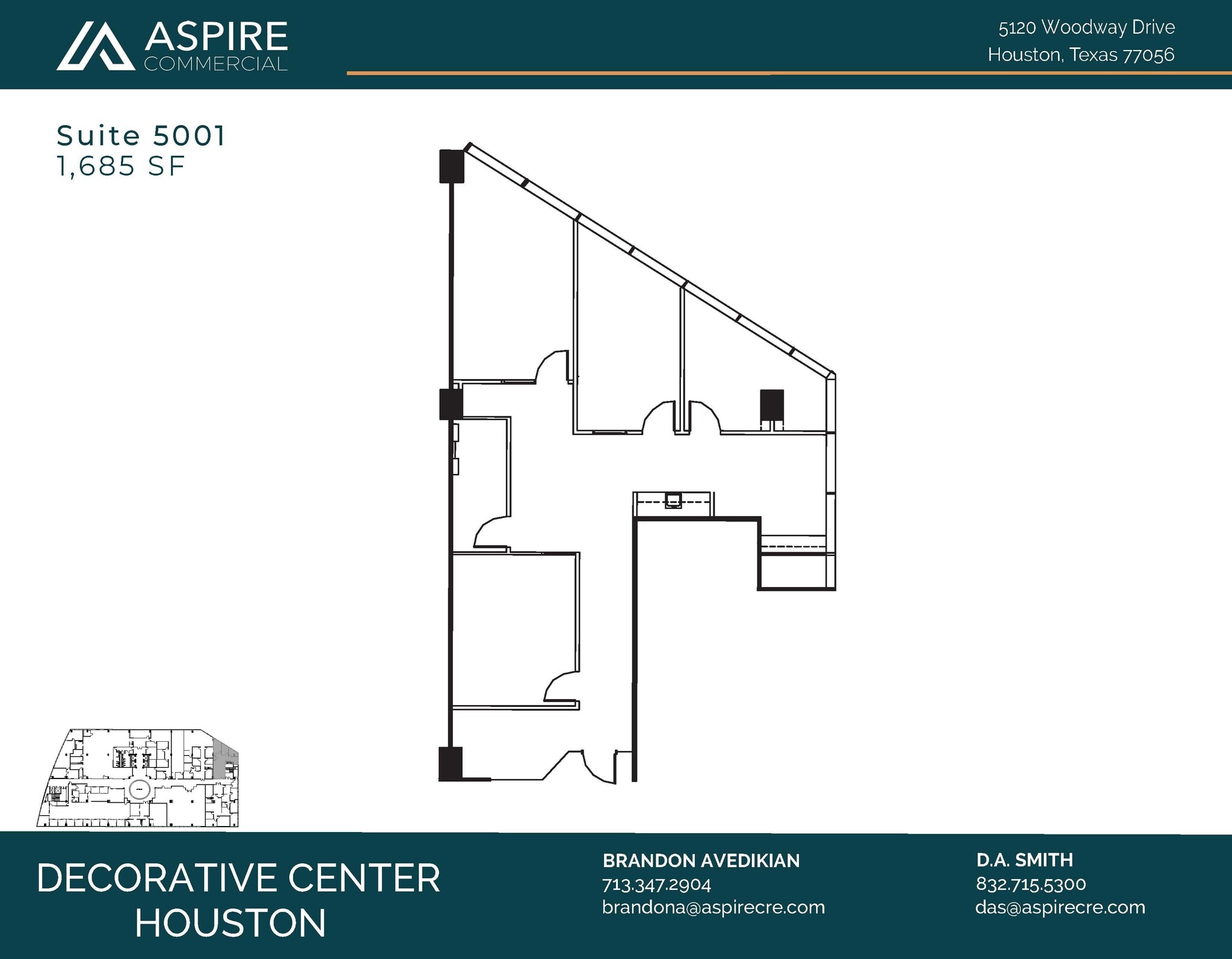 5120 Woodway Dr, Houston, TX à louer Plan d’étage– Image 1 sur 2