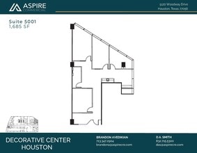 5120 Woodway Dr, Houston, TX à louer Plan d’étage– Image 1 sur 2