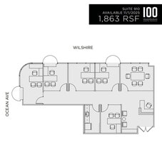 100 Wilshire Blvd, Santa Monica, CA à louer Plan d’étage– Image 1 sur 1