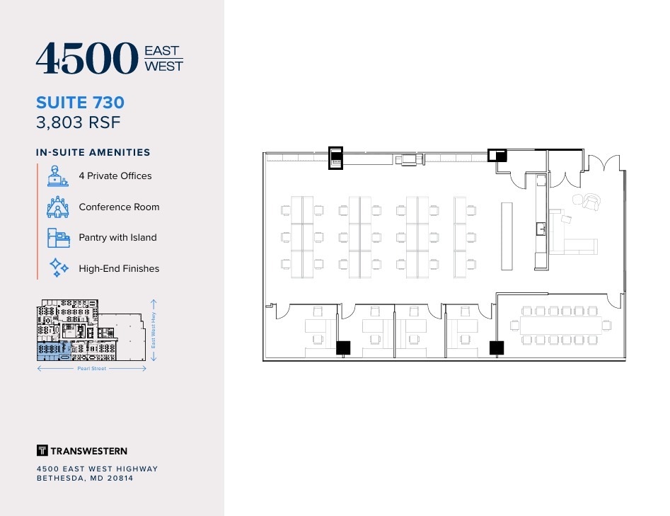 4500 East West Hwy, Bethesda, MD à louer Plan d’étage– Image 1 sur 1
