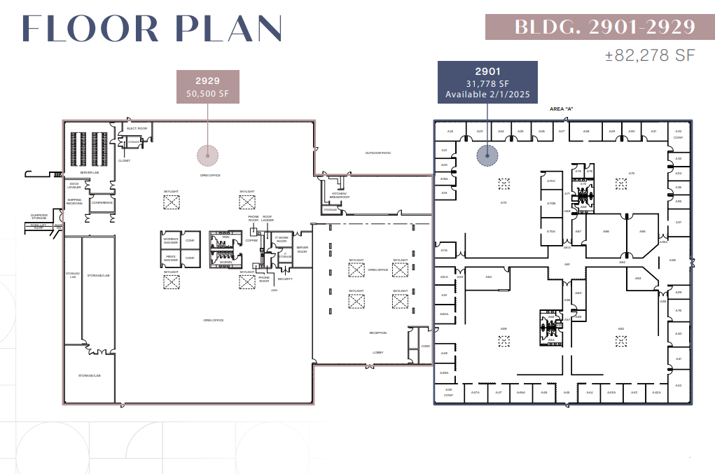 2901-2929 Patrick Henry Dr, Santa Clara, CA à louer Plan d’étage– Image 1 sur 1