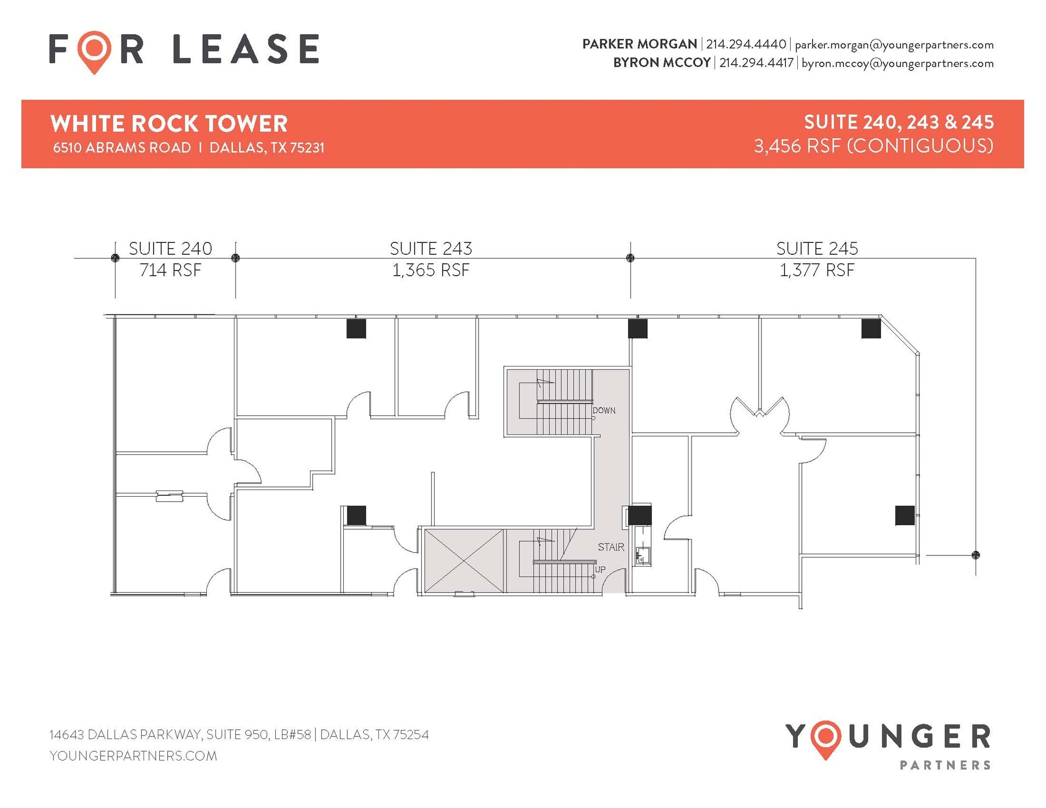 6510 Abrams Rd, Dallas, TX à louer Plan d’étage– Image 1 sur 2