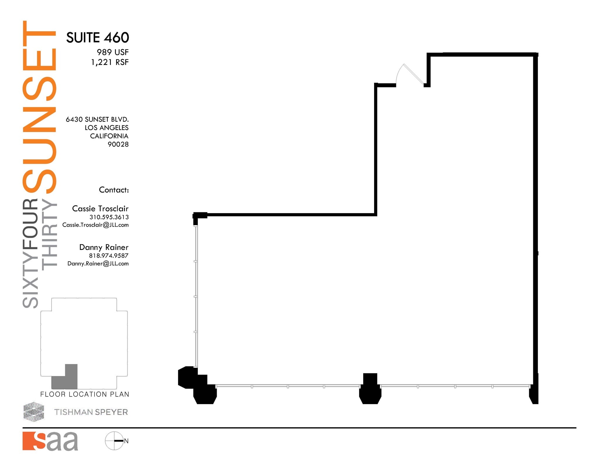 6430 W Sunset Blvd, Los Angeles, CA à louer Plan d’étage– Image 1 sur 1