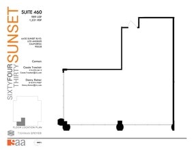 6430 W Sunset Blvd, Los Angeles, CA à louer Plan d’étage– Image 1 sur 1