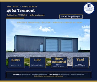 Plus de détails pour 4662 Tremont St, Sabine Pass, TX - Industriel/Logistique à vendre