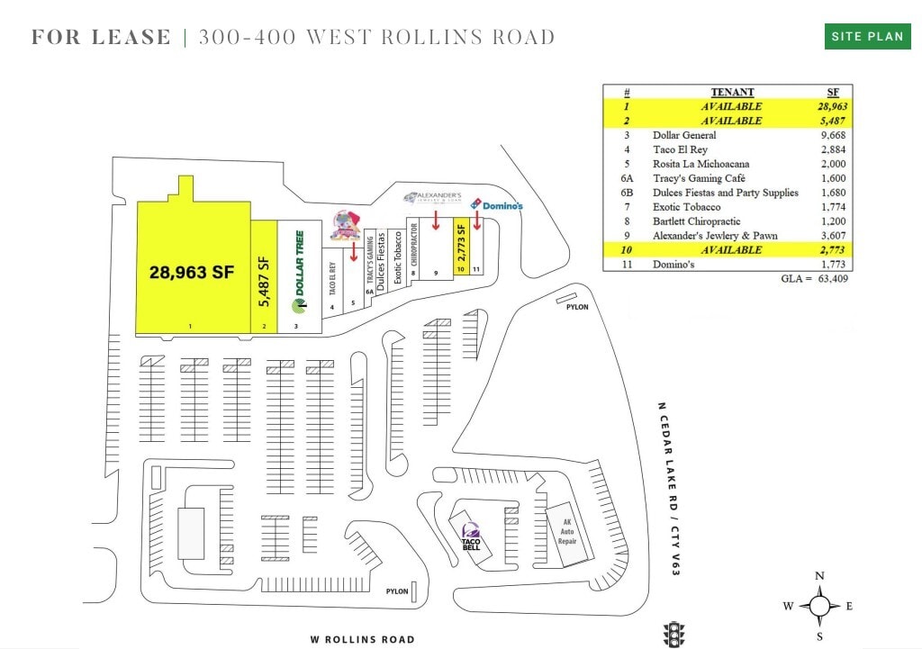 308-400 Rollins Rd, Round Lake Beach, IL à louer Plan de site– Image 1 sur 1