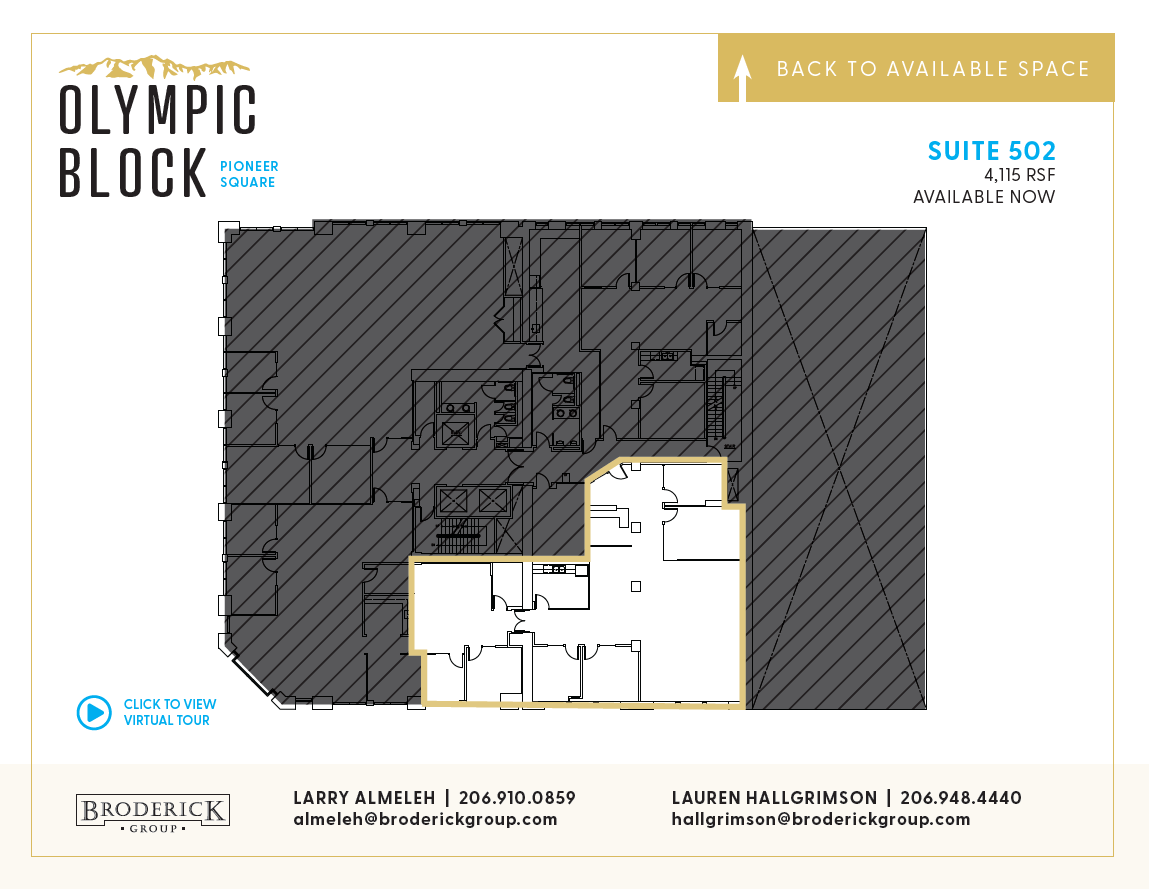 101 Yesler Way, Seattle, WA à louer Plan d’étage– Image 1 sur 1