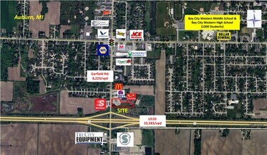 4947 Garfield Rd, Auburn, MI - VUE AÉRIENNE  vue de carte