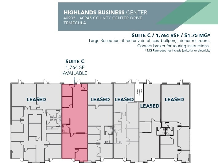 40935 County Center Dr, Temecula, CA à louer Plan d’étage– Image 1 sur 1