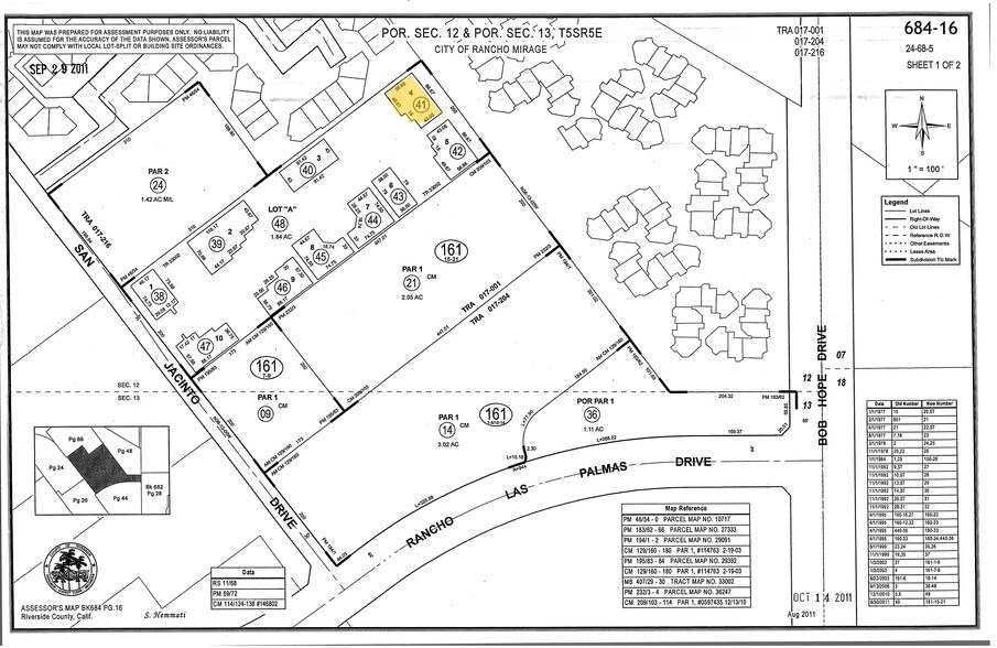 71780 San Jacinto Dr, Rancho Mirage, CA à vendre - Plan cadastral – Image 2 sur 6