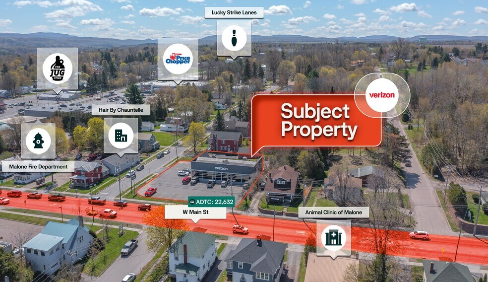 266 W Main St, Malone, NY à vendre - Aérien – Image 3 sur 3