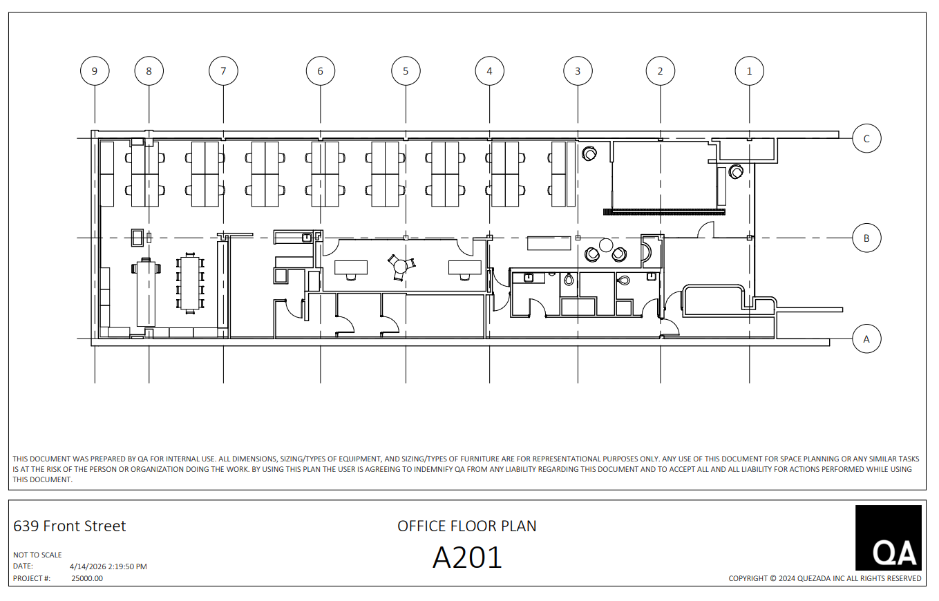639 Front St, San Francisco, CA à louer Plan d’étage– Image 1 sur 1