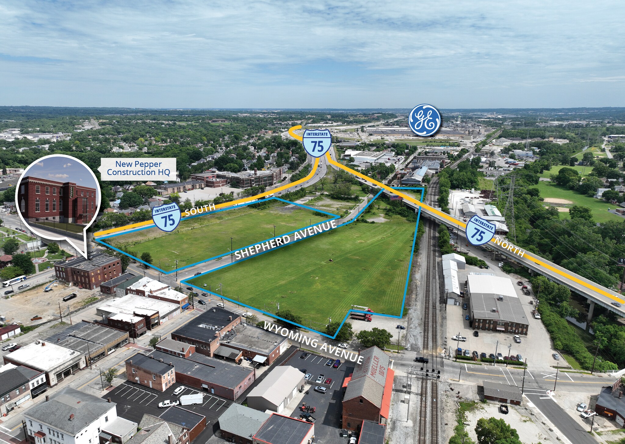 Shepherd & Wyoming Ave, Lockland, OH à vendre Aérien– Image 1 sur 2