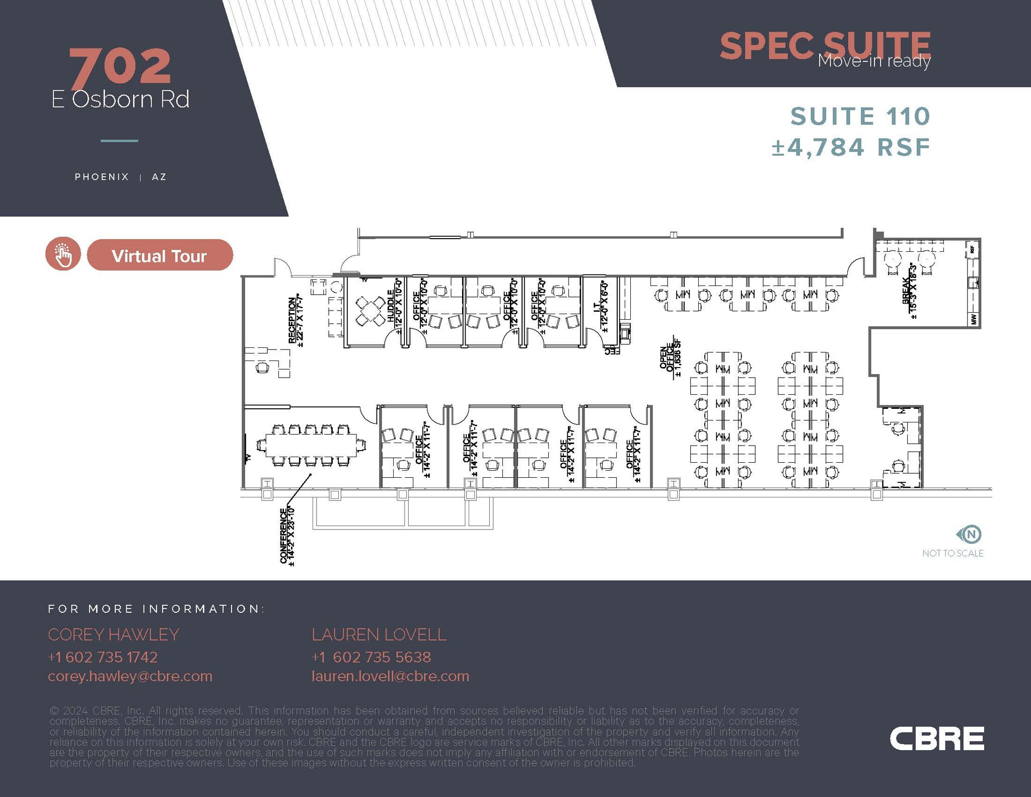 702 E Osborn Rd, Phoenix, AZ à louer Plan d’étage– Image 1 sur 1