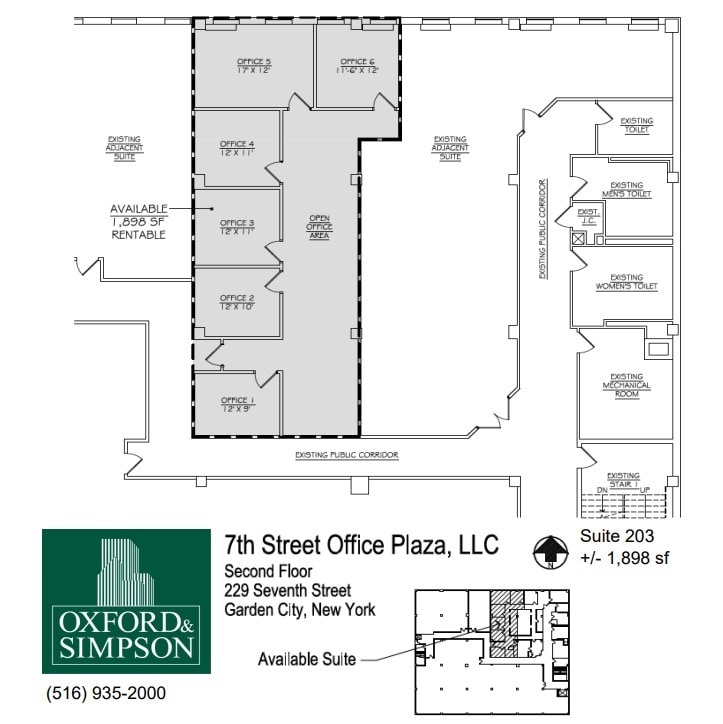 229 7th St, Garden City, NY à louer Plan d’étage– Image 1 sur 1