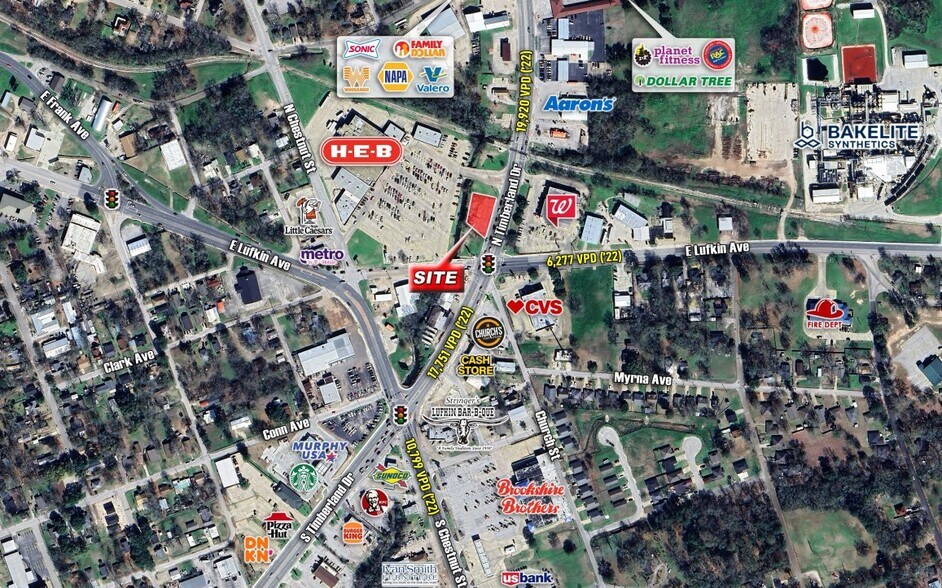 NWC of Timberland Drive and Lufkin Ave, Lufkin, TX à louer - Photo de l’immeuble – Image 1 sur 1