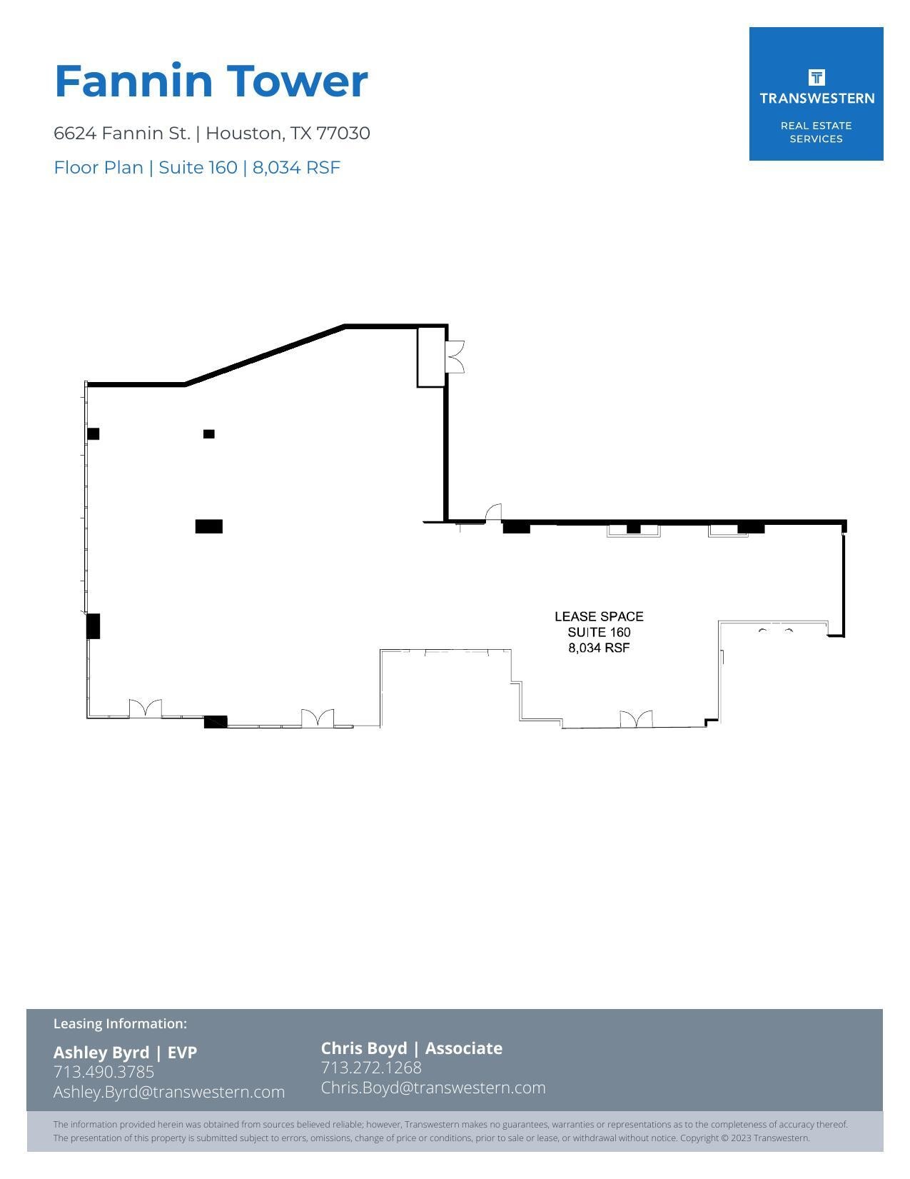 6624 Fannin St, Houston, TX à louer Plan d’étage– Image 1 sur 1