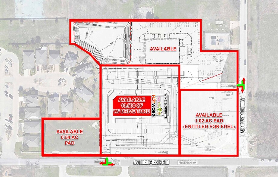 NWC Avondale-Haslet & Sendera Ranch blvd, Haslet, TX à louer - Plan de site – Image 3 sur 3