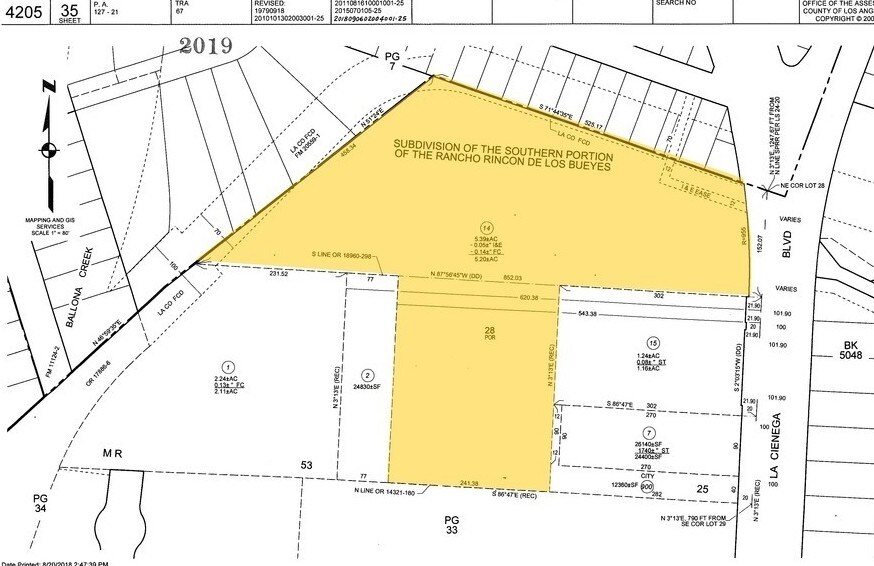 3103 S La Cienega Blvd, Los Angeles, CA à louer - Plan cadastral – Image 2 sur 8