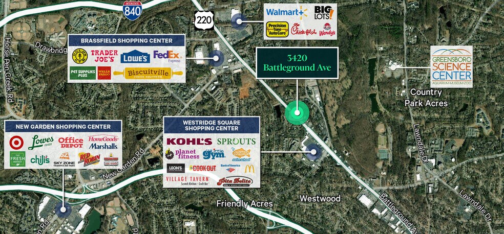 3420 & 3422 Battleground Ave, Greensboro, NC à vendre - Photo de l’immeuble – Image 3 sur 4