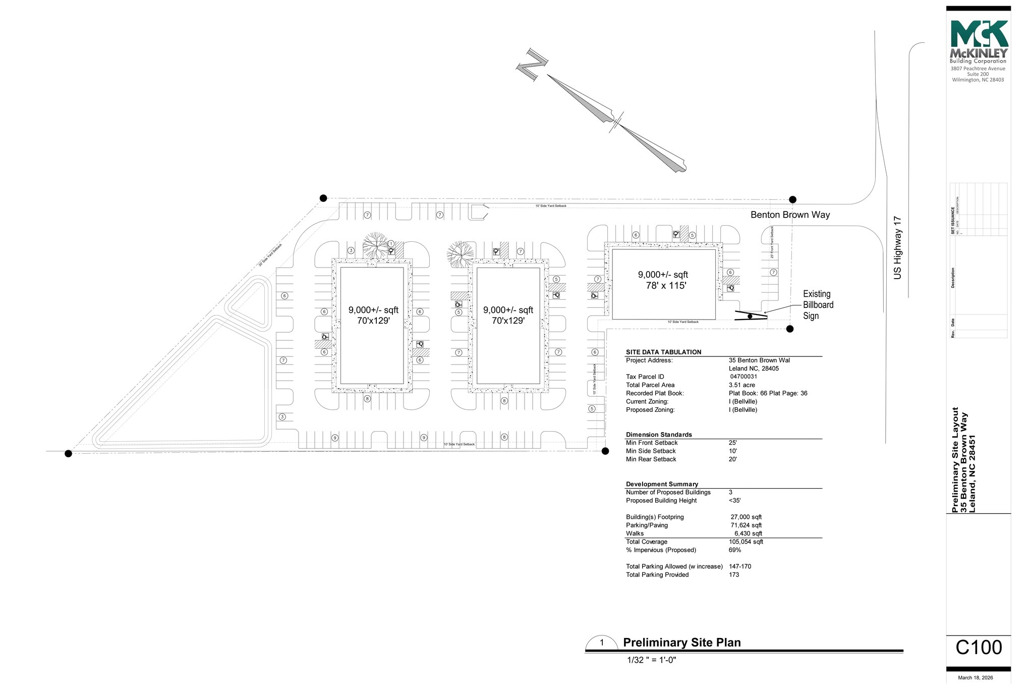 35 Benton Brown Way, Belville, NC à louer Plan de site– Image 1 sur 2