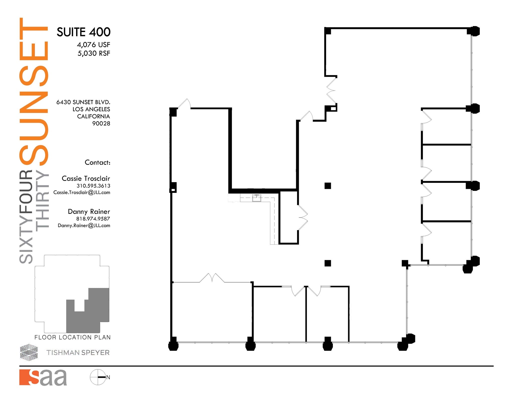 6430 W Sunset Blvd, Los Angeles, CA à louer Plan d’étage– Image 1 sur 1