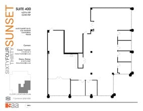 6430 W Sunset Blvd, Los Angeles, CA à louer Plan d’étage– Image 1 sur 1