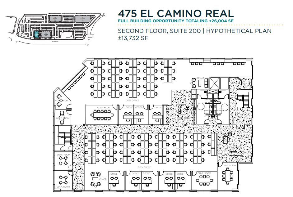 481-495 El Camino Real, Santa Clara, CA à louer Plan d’étage– Image 1 sur 1