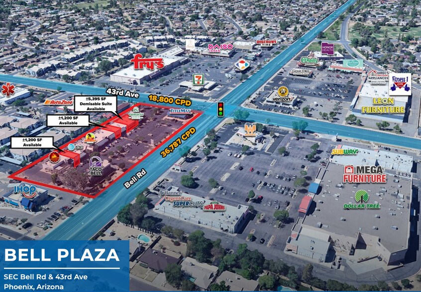 4239-4255 W Bell Rd, Phoenix, AZ à louer - Photo de l’immeuble – Image 1 sur 4