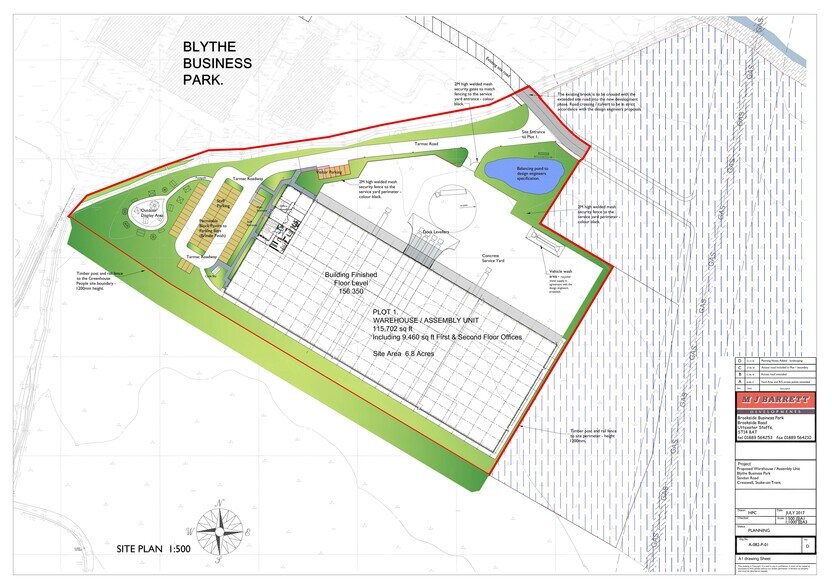 Blythe Business Park, Sandon Road, Stoke On Trent à louer - Plan de site – Image 3 sur 3