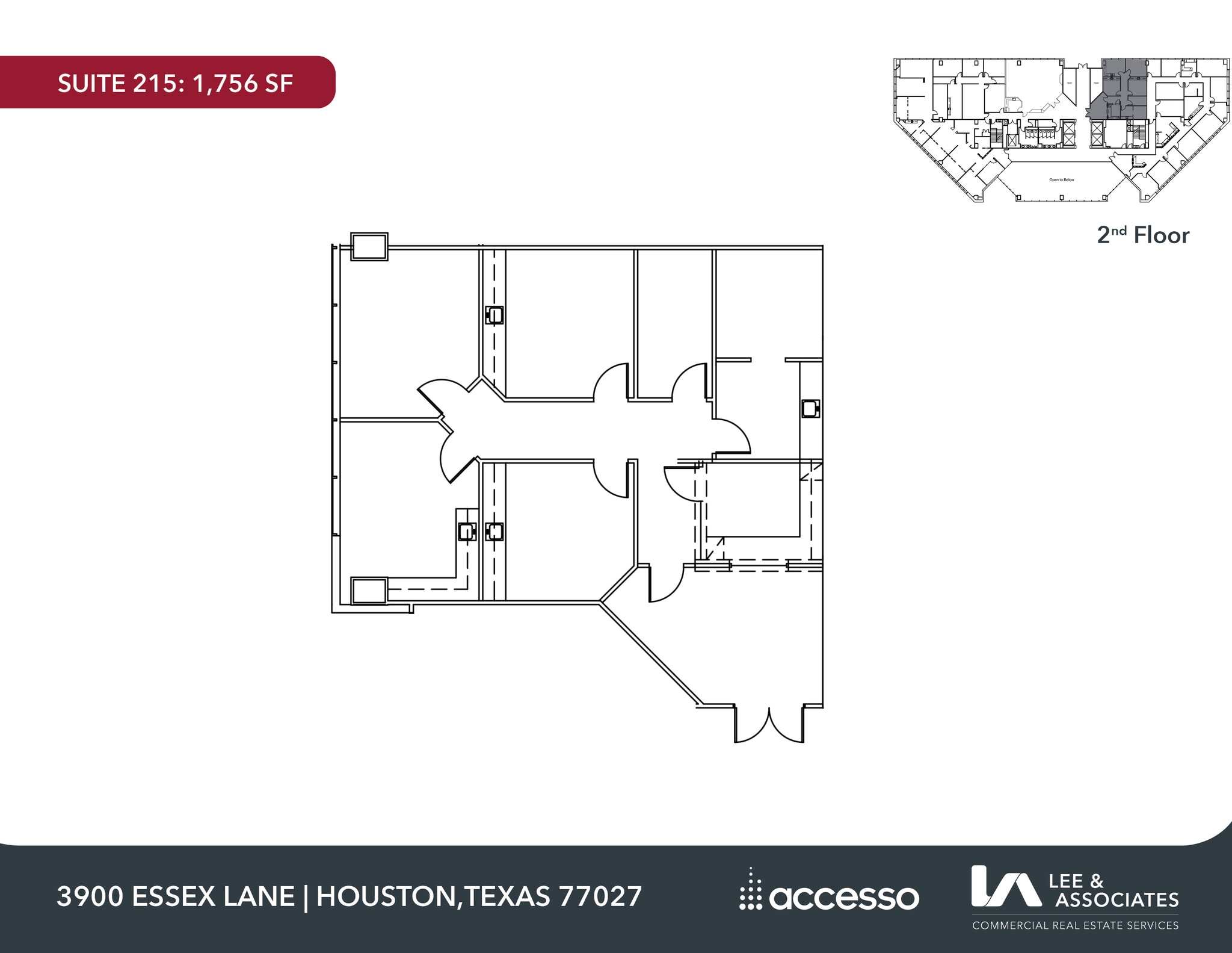 3900 Essex Ln, Houston, TX à louer Plan d’étage– Image 1 sur 2